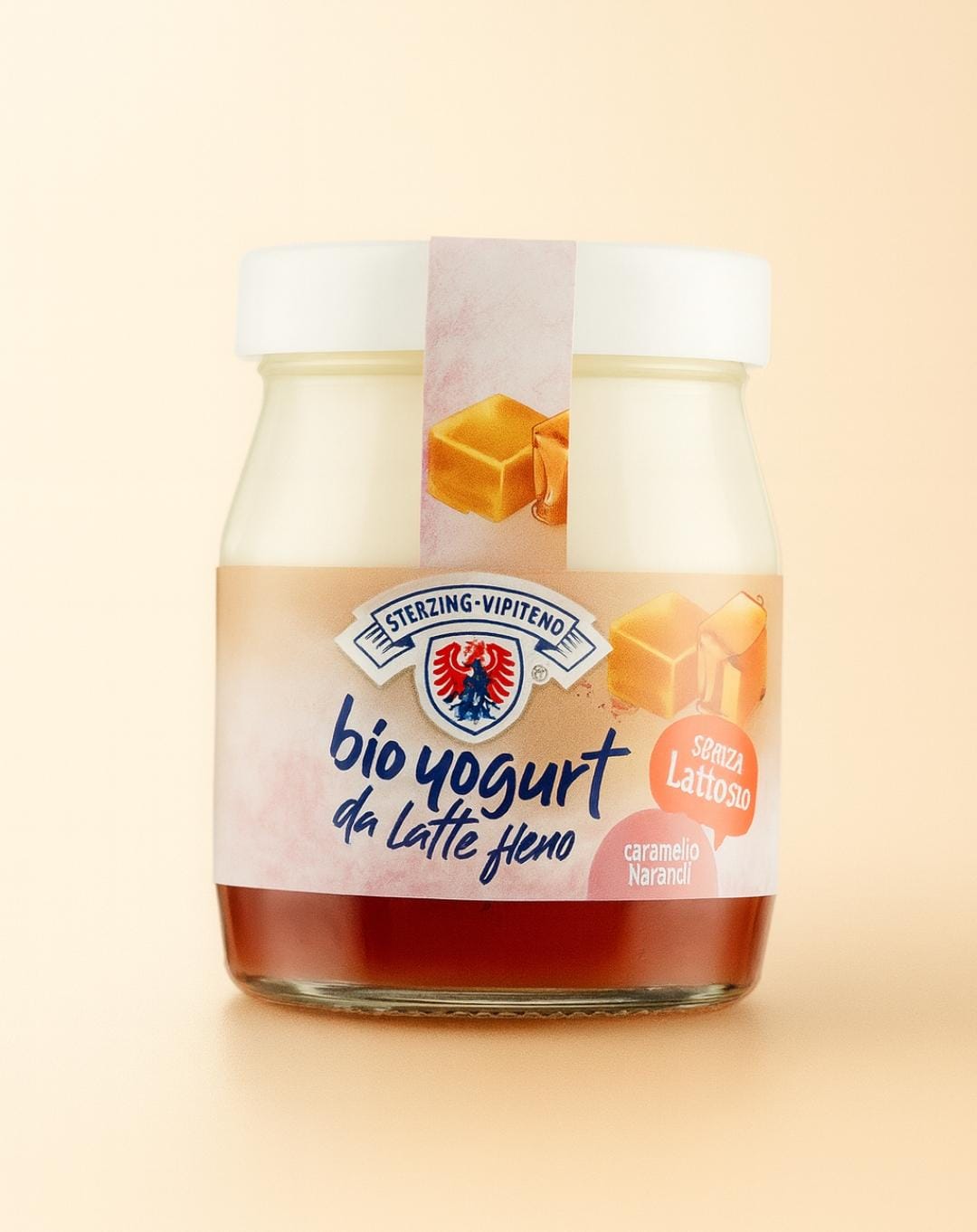 Organiczny jogurt bez laktozy z karmelem